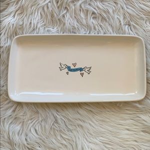 Rae Dunn Just Married doves Tray serving platter